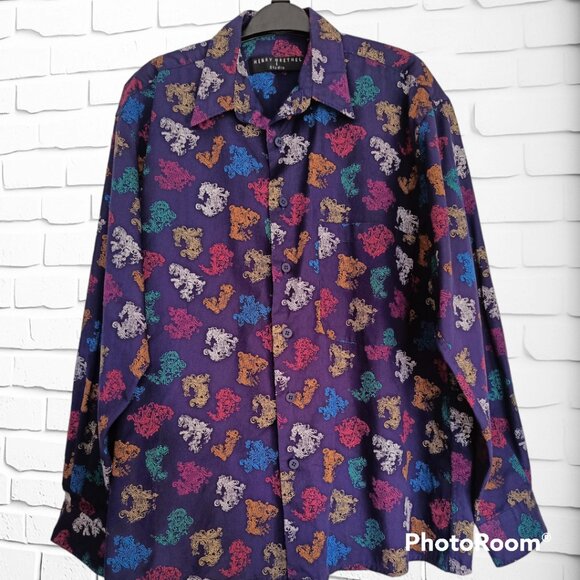 Henry Grethel Other - M🟣Henry Grethel Dark Purple Cotton Dress Shirt